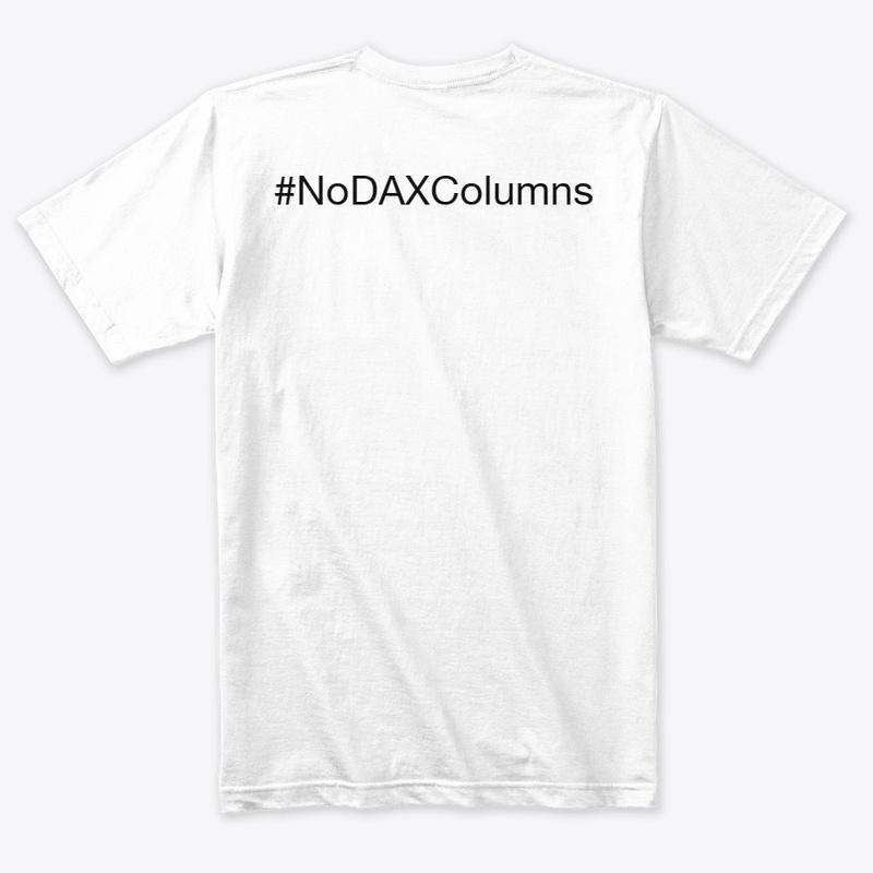 #NoDAXColumns black on white